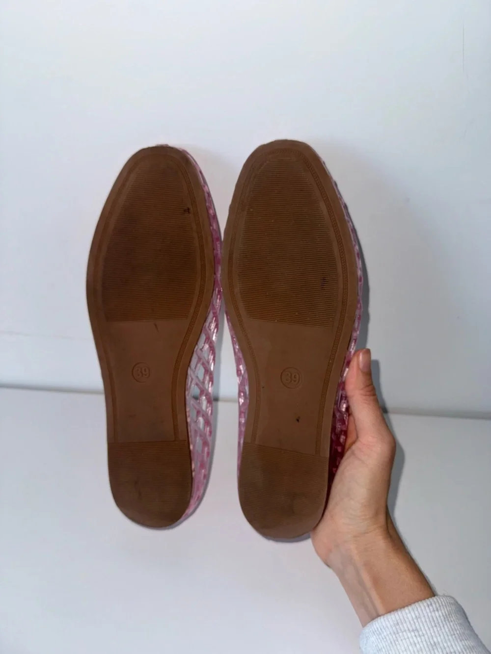 TENDANCE - Pink Jelly Lattice Slip-On Flats size 8 - Picture 4 of 11